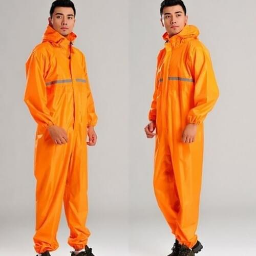 One set Mens Motorcycle Raincoat Waterproof Rain proof Bodysuit Conjoined Rainwear Overalls Raincoats Moto Rain Suits