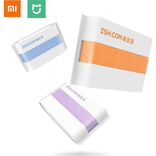 Original Xiaomi ZSH Polyegiene Antibacterical Towel Young Series 100% Cotton 5 Colors Highly Absorbent Bath Face Hand Towel