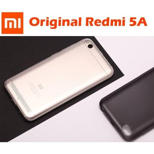 Original Xiaomi Redmi 5a Case back Cover Redmi 5A Luxury soft TPU Cover silicon Xiaomi Redmi 5A Case translucent black 5.0 inch