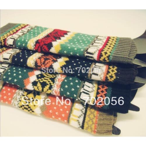 Autumn winter snow Knitted Leg Warmers Boot Covers 24 pairs/lot mixed colors #3429