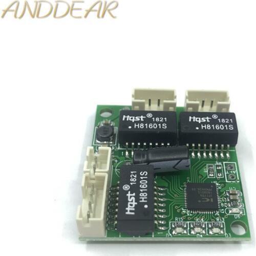 Industrial grade wide temperature three port mini mini3 port 10/100Mbps wide voltage micro line low power network switch module