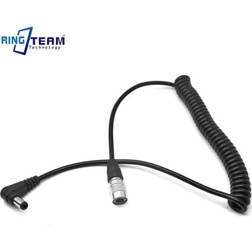 DC 5.5*2.5mm to HRS Hirose 4pin Spring Power Cable for Recorder Zoom F8 for Sound Devices 688 / 644 / 633 30-130CM