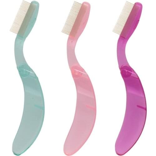 Beauty Makeup Lash Separator Foldable Metal Eyelash Brush Comb Mascara Curl Beauty Makeup Cosmetic Tool