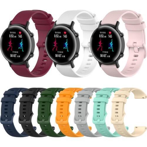 20mm Silicone Watchband For HUAWEI WATCH GT 2 42mm Sport Edition Wrist Strap for HONOR Magic Watch 2 42mm Band ремешок Bracelet