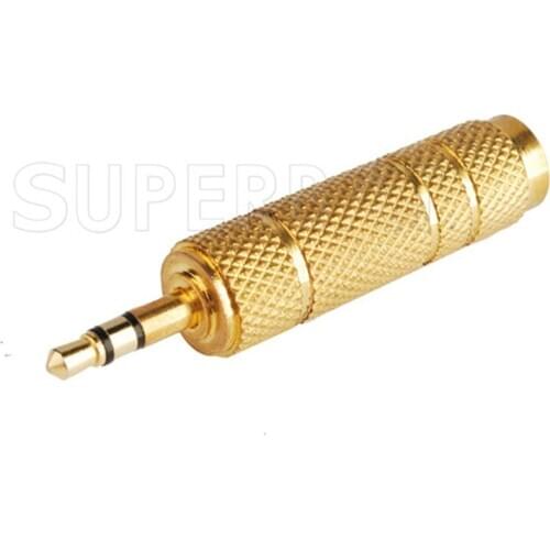 Superbat Audio Stereo Adapter 3.5mm Male Plug to 6.35mm Female Jack 1/4" Stereo ADAPTERS for Headphones