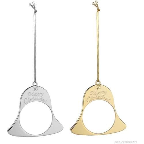 Heat Transfer DIY Blank MDF Sublimation Blank Tags Christmas Tree Bell Pendant for Diy Craft Christmas Tree Decoration wholesale