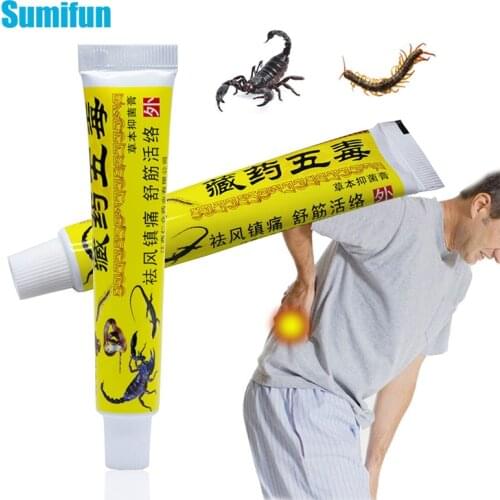 Sumifun 1/2/3/5Pcs Back Pain Relief Ointment Muscle Rub Herbal Analgesic Cream Rheumatoid Arthritis Knee Medical Plaster P1001
