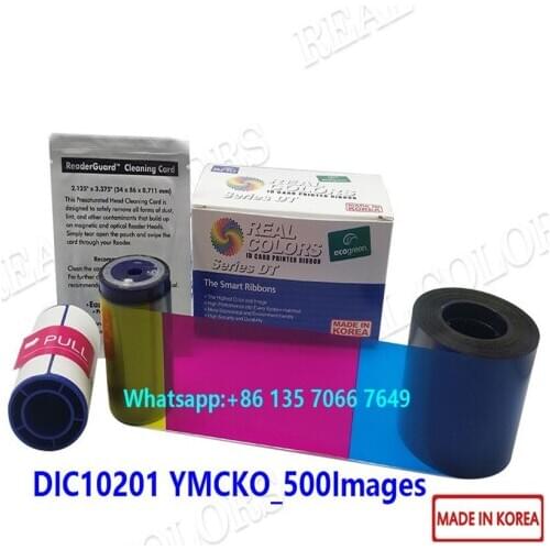 10Pieces Compatible EDIsecure DIC10201 YMCKOP Color Ribbons 500 prints Made in Korea for Matica DCP240 240plus DCP340 340Plus