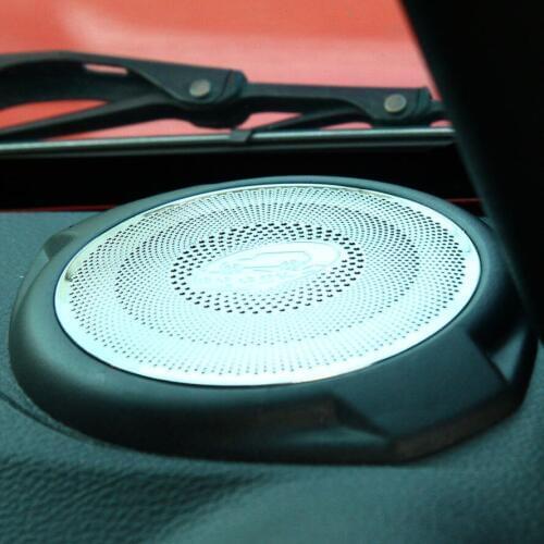 2pcs/set Stainless Steel Car Interior Door Sound Trim Speaker Cover Plate Panel Fits For Jeep Wrangler 2D 2015 2016 Car-Styling