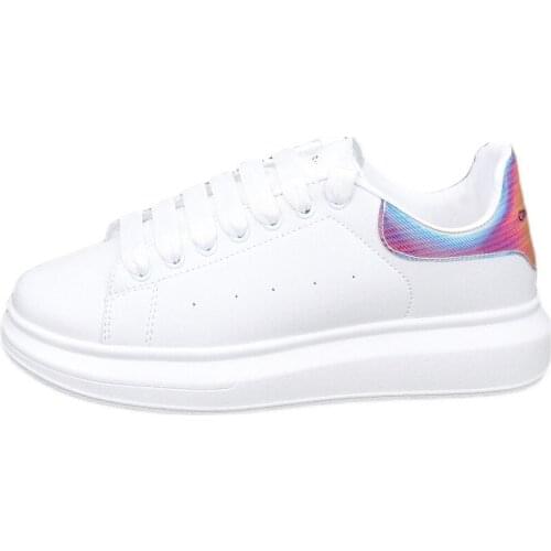 White shoes mens 2021 new fashion brand colorful board shoes for men and women mens trainers