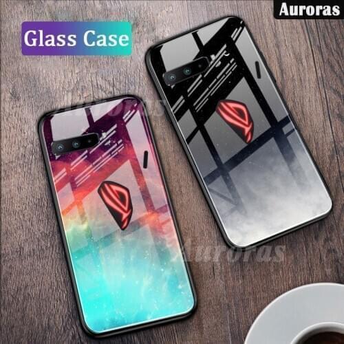 Auroras Case For Asus Rog Phone 3 Tempered Glass Case Starry Sky Design Funda For ASUS ROG 3 Cover Shockproof Funda