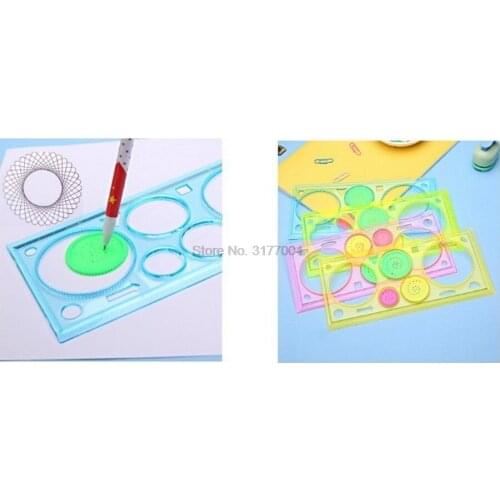 DHL 1000pcs Baby Drawing Set Children Multi-function Painting Puzzle Spirograph Geometric Ruler Drafting Tool Learning Art Tool