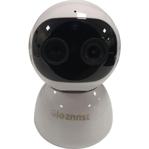 Gloznnst Dual Lens Home Camera Indoor WiFi IP Camera Security Surveillance System With Motion Alerts Night Vision 2-Way Talk