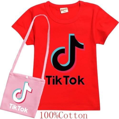 TIK TOK Summer Toddler Kids Short Sleeve T-shirt+Bag Set Girls Clothes Childrens Girls Bag