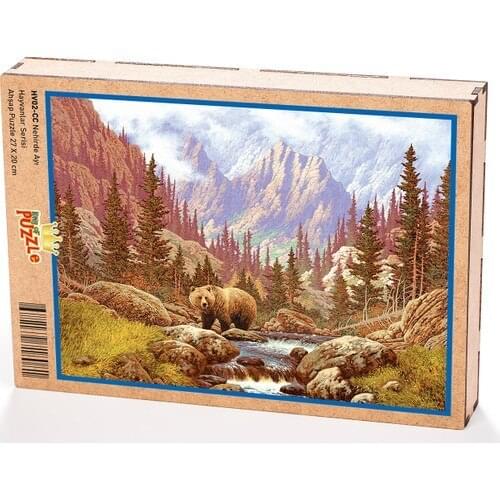 King Of Puzzle River Bear Wooden Jigsaw Puzzle 204 Pieces (HV02-CC)