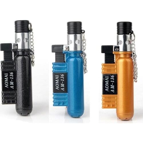 Round Machine Straight Into The Lighter Wholesale Creative Small Spray Gun Welding Torch Lighter Briquets Et Accessoires Fumeurs