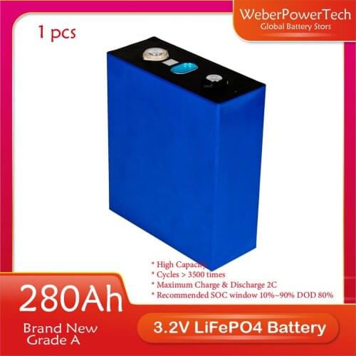 3.2V280AH Brand New Version Lifepo4 Grade A Rechargeable Battery DIY Electric Car Pack Lithium Iron Phosphate Battery Power Cell