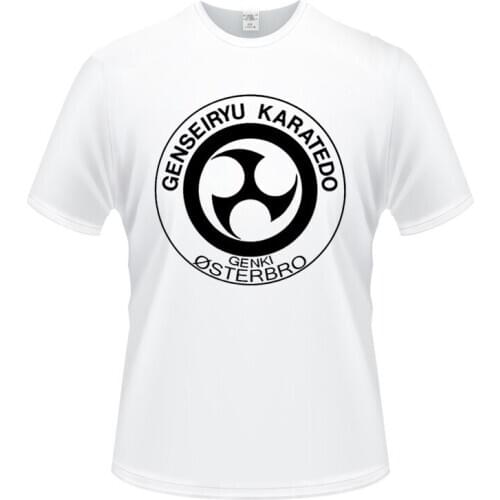 Mens T Shirts Gensei Ryu Karate Print Fashion T-Shirt Funny Mens Novelty T Shirt Summer High Quality Hipster Cool Male Tee