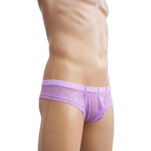 How Ray Mens Lace Panties Men Sexy Underwear Transparent Thong Bulge Pouch Breathable Gay G Strings Erotic Male Lingerie Sissy