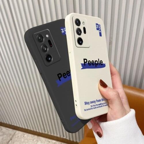 Simple Letters Square Soft Case For Samsung Galaxy A72 A52 A42 A32 A22 A21S A02S A12 A02 A71 A51 A41 A31 Liquid Phone Cover Case