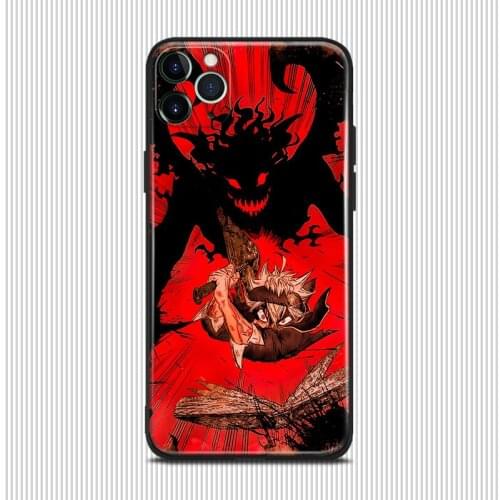 Black clover anime asta For iPhone se 6 6s 7 8 plus x xr xs 11 pro max soft silicone phone case cover shell