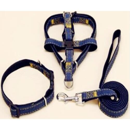 2018 new Pet traction rope dog leash Cowboy chest harness dog collars set dog rope Pet supplies 3pcs/set or 2 pcs/set
