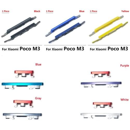 10pcs New Power & Volume Up Down Side Key Buttons Replacement Parts For Xiaomi Poco F2 Pro Poco M3 button atacado