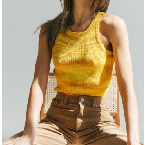 New Style Ladies Multicolor Vest Sexy Sleeveless Round Neck Slim Tops Vest Sweater Tops Party Dating Shopping Vacation Travel