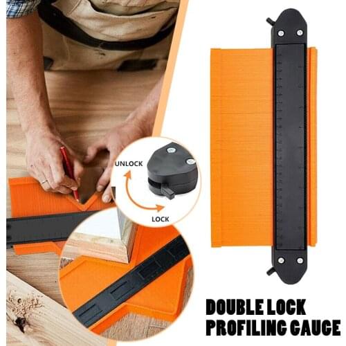 Upgrade Contour Gauge Woodworking Tool Profile Duplicator Double Lock Irregular Tool Measuring Ruler Tool Parts for Cutting Tile