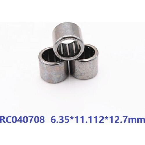 50pcs/lot RC040708 1/4"x 7/16"x 1/2" Inch Size One Way Clutch Needle roller Bearing 6.35*11.112*12.7mm
