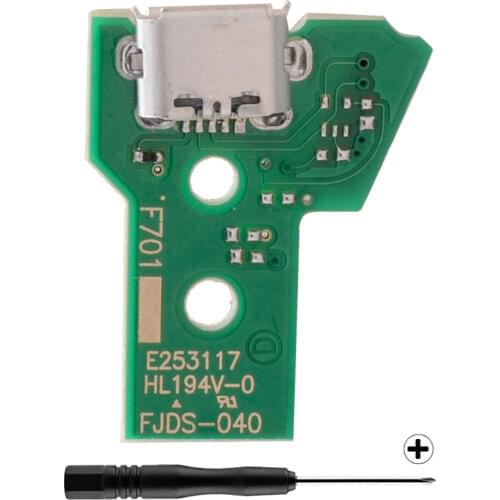 FJDS-040 Charging Socket Port board with Cross Screwdriver for PS4slim/PS4 pro Controller Dualshock 4 JDM-040 Mainboard
