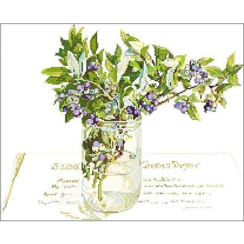 Embroidery Package Cross Stitch Kits Unopen New Luxurious Simplebutelegant Vase Flower Free shipping