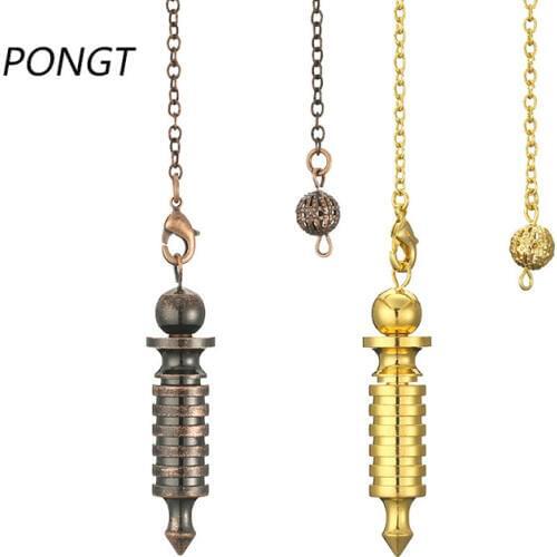 Reiki Metal pendulum for Dowsing Amulet Screw Shape Pendule Divination Chakra Healing Spiritual Wicca meditation Jewelry