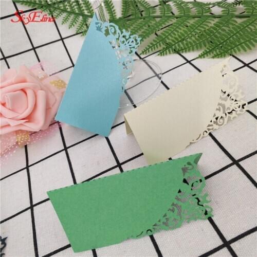 Sky Elina 10Pcs Laser Cut Table Name Cards Seat Cards Wedding Table Decoration Party Hollow Place Cards 6Z