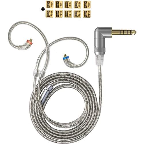 FIIO LC-2.5B LC-3.5B LC-4.4B MMCX Earphone Replacement OCC Cable(4 Strands Purity Silver-Planted 1.2m)