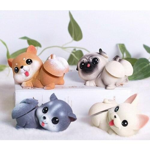 Dog Model Car Decor 3D Car Dashboard Toys Ornament Puppy Accessory Head Bobblehead Shaking Auto Nodding Interior Gift Decor A2K5