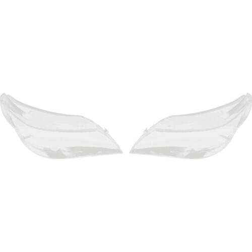 2x Car Headlight Lens Glass Lampcover Cover Lampshade Bright Shell Product for BMW E60 E61 2003-2010-Right & Left