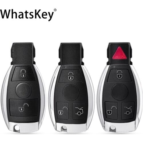 WhatsKey Keyless Entry Smart Remote Key Shell 2 Battery Holder For Mercedes Benz C E S Class W211 W210 W204 W205 W212 GLK GLA