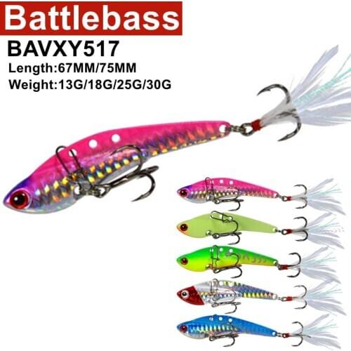 13/18/25/30G Vertical Metal Jig Jigging Fishing Lure Slow Lures Metall Crankbait Hard Vib Lure Wobbler Fishing Pike Sinking Bait