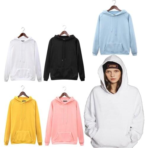Harajuku Women Solid Hoodie Sweatshirt 2021 Spring Autumn Casual Long Sleeve Pullover Sweatshirt Female Oversize Jacket clothes