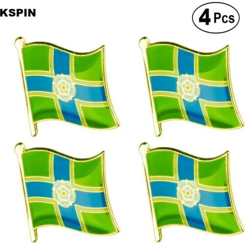 YORKSHIRE NORTH RIDING Lapel Pin Flag badge Brooch Pins Badges 4pcs