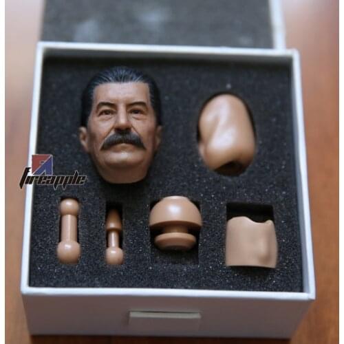 1/6 scale figure doll head shape for 12" action figure doll accessories WWII Soviet leader Stalin male Head carved