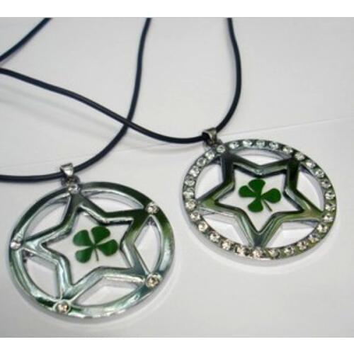FREE SHIPPING 20 pcs real shamrock clover star design real four leaf clover pendant specimen