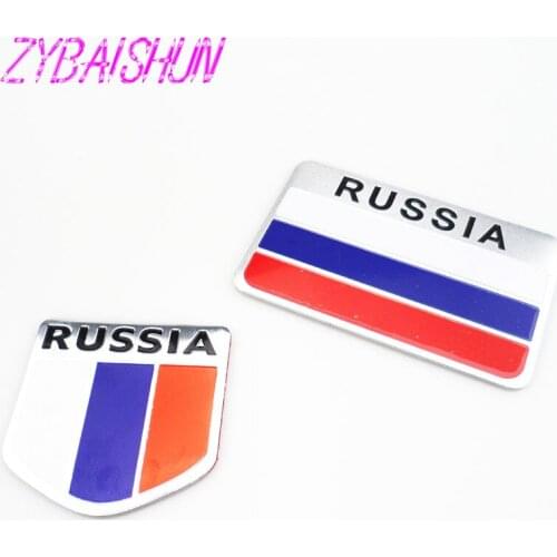 2018 High Quality 3D Aluminum Flag Russia Car Sticker Accessories Stickers for Jaguar XF XJ XJS XK S-TYPE X-TYPE XJ8 XJL XJ6 XKR