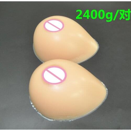 2400 g/pair 44E/46DD/48D Silicone Breast forms Mastectomy Artificial Silicone Fake Breast For Crossdressers And Transvestites