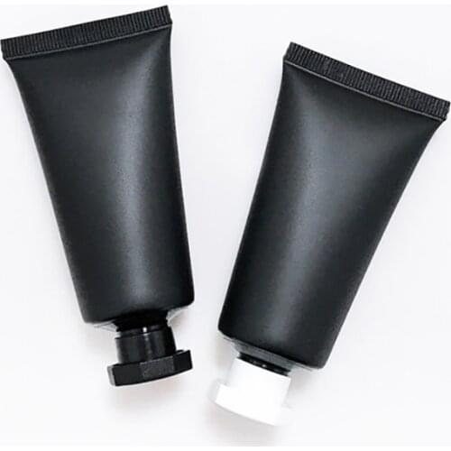 30ML 50pcs/lot Matte Black Plastic Squeeze Bottle Cosmetic Container Empty Skin Care Cream Soft Tube