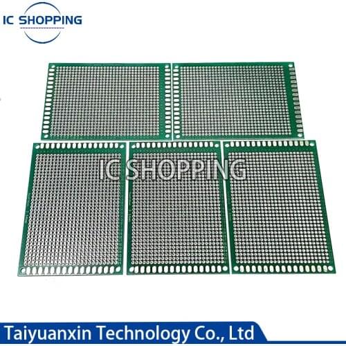 5pcs 7x10cm Double Side Copper Prototype PCB 9*15cm Universal Printed Circuit Board Fiberglass Plate For Arduino Soldering Board