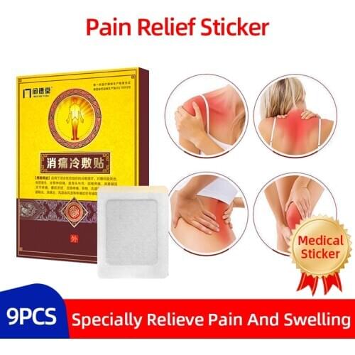 9pc Bruises Joint pain Medical Cold-Compress Stickers Treat Hand and and Foot Knee contusion Sore Muscle Bone Pain Relief
