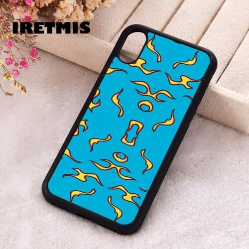 Iretmis 5 5S SE 2020 phone cover cases for iphone 6 6S 7 8 Plus X Xs Max XR 11 12 MINI Pro Soft Silicone TPU blue flame