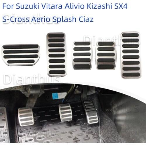 For Suzuki Vitara Alivio Kizashi SX4 S-Cross Aerio Splash Sidekick Samurai Ciaz Accelerator Gas Brake Foot Pedal Cover Pad